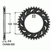 Комплект цепи и звезд для BMW F 650 GS 99-07, BMW F 650 GS 01-07 DAKAR, BMW F 650 ST 99-07, BMW G 650 GS 11-15 ZVMX