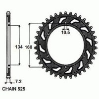 Комплект цепи и звезд для Honda CBR 600 F4i 01-06 ZVMX