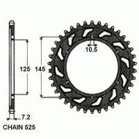 Комплект цепи и звезд для Yamaha TDM 850 91-95 ZVMX