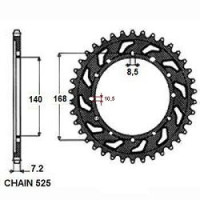 Комплект цепи и звезд для BMW F 650 GS 08-12, BMW F 700 GS 13-17, BMW F 800 GS 13-17 Adventure VX3
