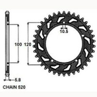 Комплект цепи и звезд для BMW Xmoto 650 07-08 VX3
