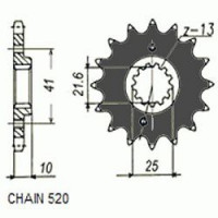 Комплект цепи и звезд для Honda NX 650 Dominator 95-01 VX3
