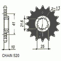Комплект цепи и звезд для Honda NX 650 Dominator 95-01 VX3