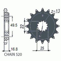 Комплект цепи и звезд для Kawasaki ZX-6R, ZX-6RR 600 Ninja 02-04 VX3