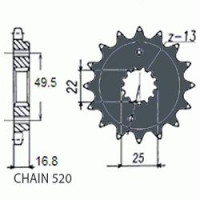 Комплект цепи и звезд для Kawasaki ZX-6R, ZX-6RR 600 Ninja 02-04 VX3
