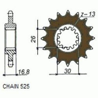 Комплект цепи и звезд для Honda CBR 600 F4i Sport 01-02 VX3