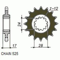 Комплект цепи и звезд для Honda CBR 600 F3 97-98 ZVMX