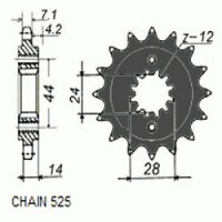 Комплект цепи и звезд для Honda VT 750 Shadow 97-03 ZVMX