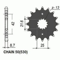Комплект цепи и звезд для Kawasaki ZZR 600 (ZX600) 93-04 ZVMX