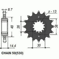Комплект цепи и звезд для Honda VFR 800 98-01 VX3