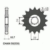 Комплект цепи и звезд для Yamaha FZ1 1000 Fazer 06-14 VX3