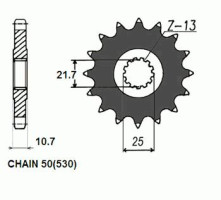 Комплект цепи и звезд для Yamaha YZF 750 R 93-98 VX3