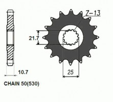 Комплект цепи и звезд для Yamaha YZF 750 R 93-98 VX3