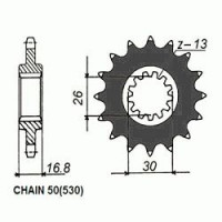 Комплект цепи и звезд для Honda CBR 929 RR 00-01 VX3
