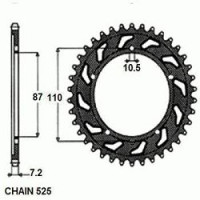 Комплект цепи и звезд для Suzuki SV 650 99-08 ZVMX