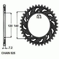 Комплект цепи и звезд для Suzuki GSX-R 750 04-05 ZVMX