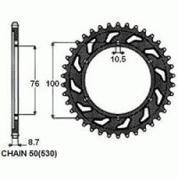 Комплект цепи и звезд для Suzuki GSX 750 Inazuma 97-03 ZVMX