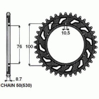 Комплект цепи и звезд для Suzuki GSX 1200 Inazuma 99-03 ZVMX