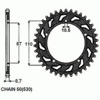 Комплект цепи и звезд для Suzuki RF 600 96-00 ZVMX