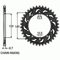 Комплект цепи и звезд для Suzuki GSX-R 1000 07-08 ZVMX