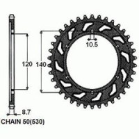 Комплект цепи и звезд для Kawasaki ZZR 600 (ZX600) 93-04 VX3