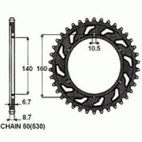 Комплект цепи и звезд для Kawasaki ZZR 1100 (ZX1100) 93-97 ZVMX