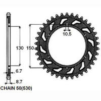 Комплект цепи и звезд для Yamaha YZF 750 R 93-98 VX3