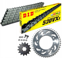 Комплект цепи и звезд для BMW F 650 GS 99-07, BMW F 650 GS 01-07 DAKAR, BMW F 650 ST 99-07, BMW G 650 GS 11-15 VX3